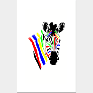 Brightly Colored Zebra | African Wildlife Posters and Art